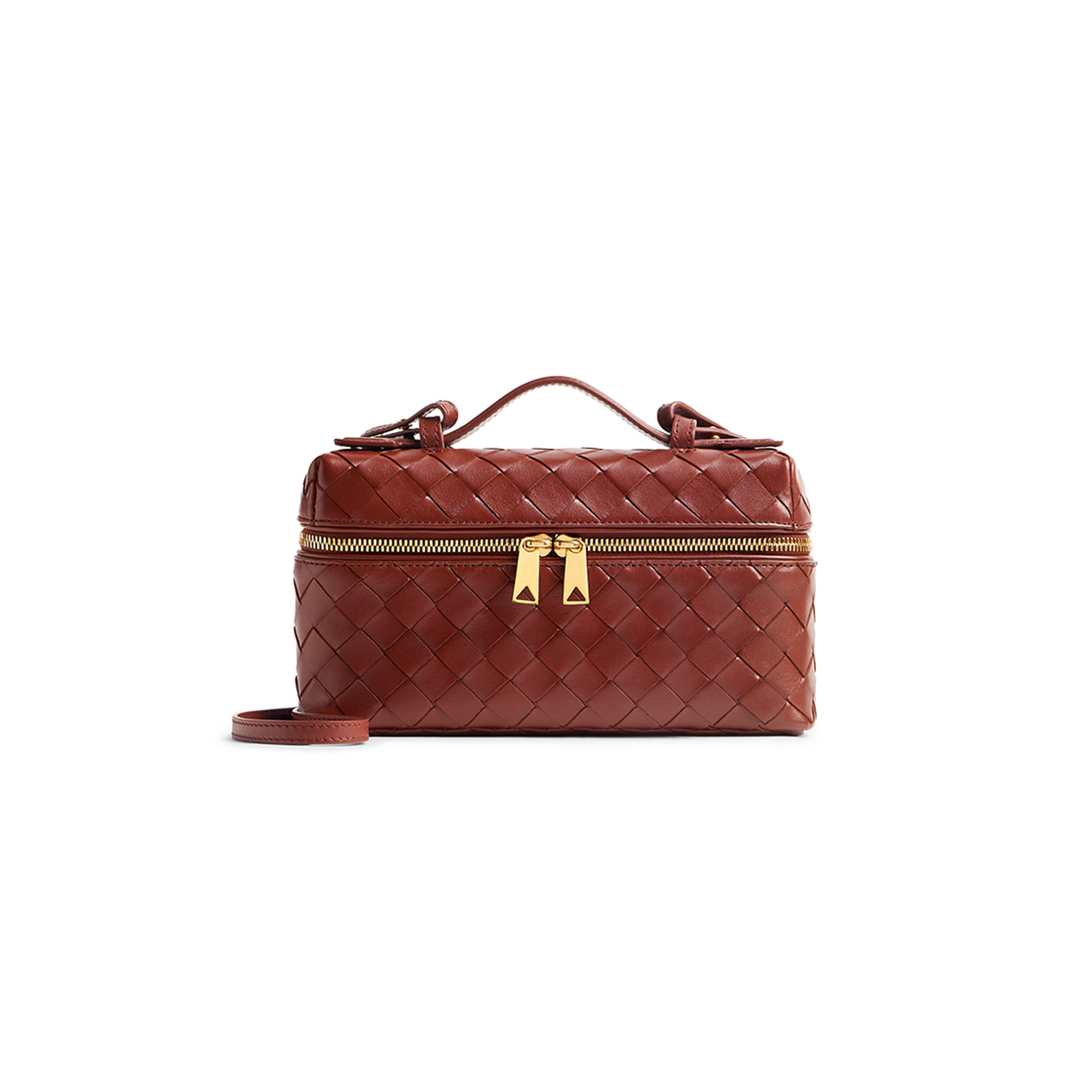 bo*te*ga Ve*ne*ta bang bang intrecciato leather vanity case 789109v3iv12504 (22*12.5*5cm)